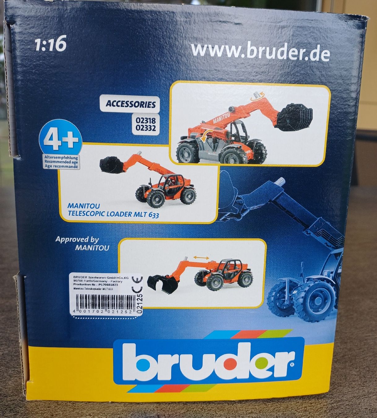 Bruder Spielzeuge: Bruder Manitou Telescopic Loader MLT 633 Neu – Neu und originalverpackt aus Egnach von Matto01 2
