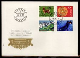 1976, FDC, Schweizer Alpen, Sonderpostmarken II (578–581)