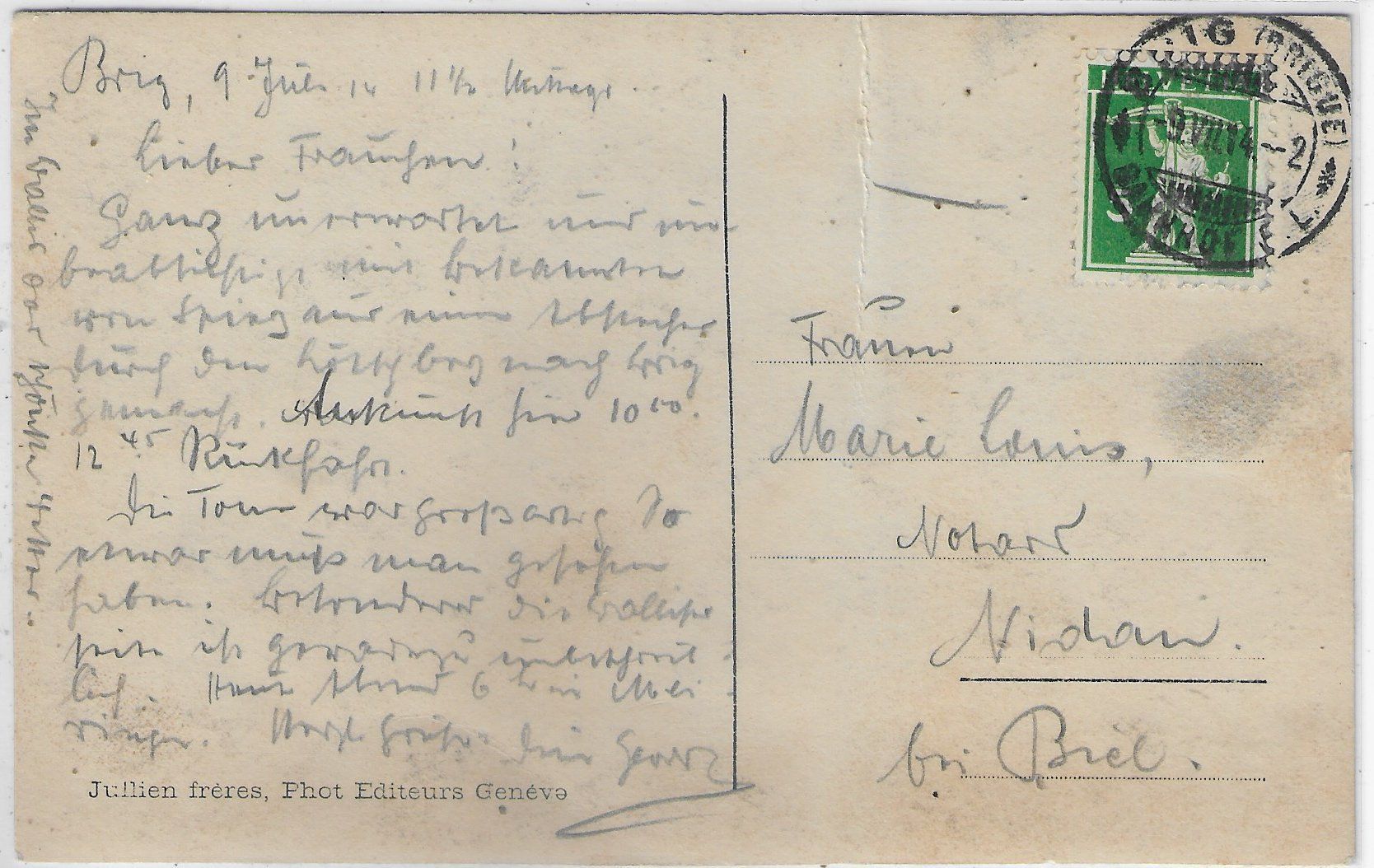 Cartoline postali: Loetschberg - Arrivee a Brigue – Difettoso da Ettingen venduto da Kartenplanet 1