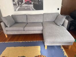 Ecksofa Ikea grau mit Stoffbezug