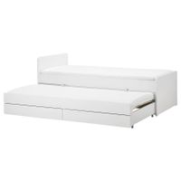 IKEA SLÄKT Bed frame with underbed and storage, 90x200