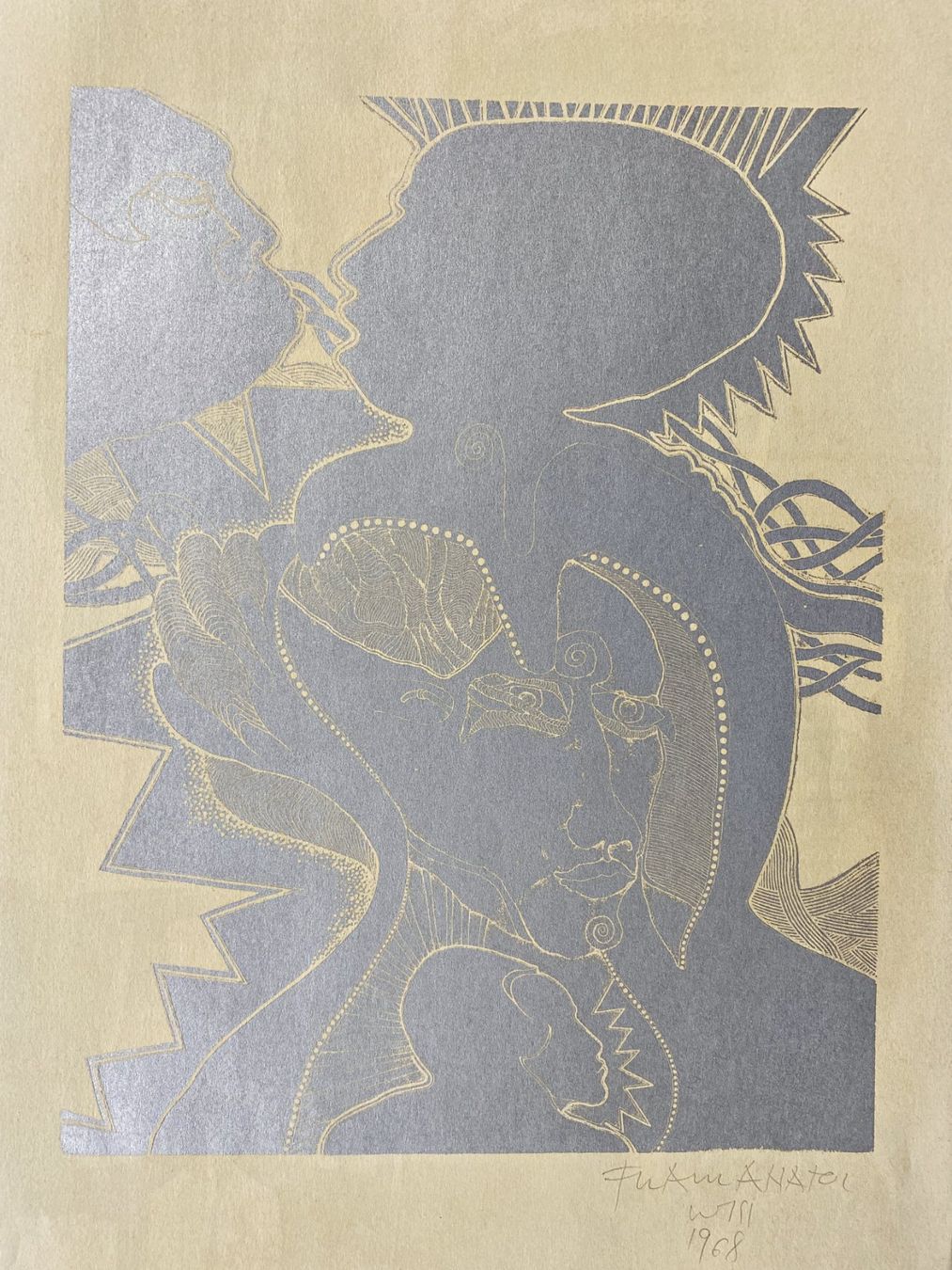 Xilografie: Franz Anatol Wyss : Linol-oder Holzschnitt 1968 – Nuovo (secondo la descrizione) da grenchen venduto da Belarte