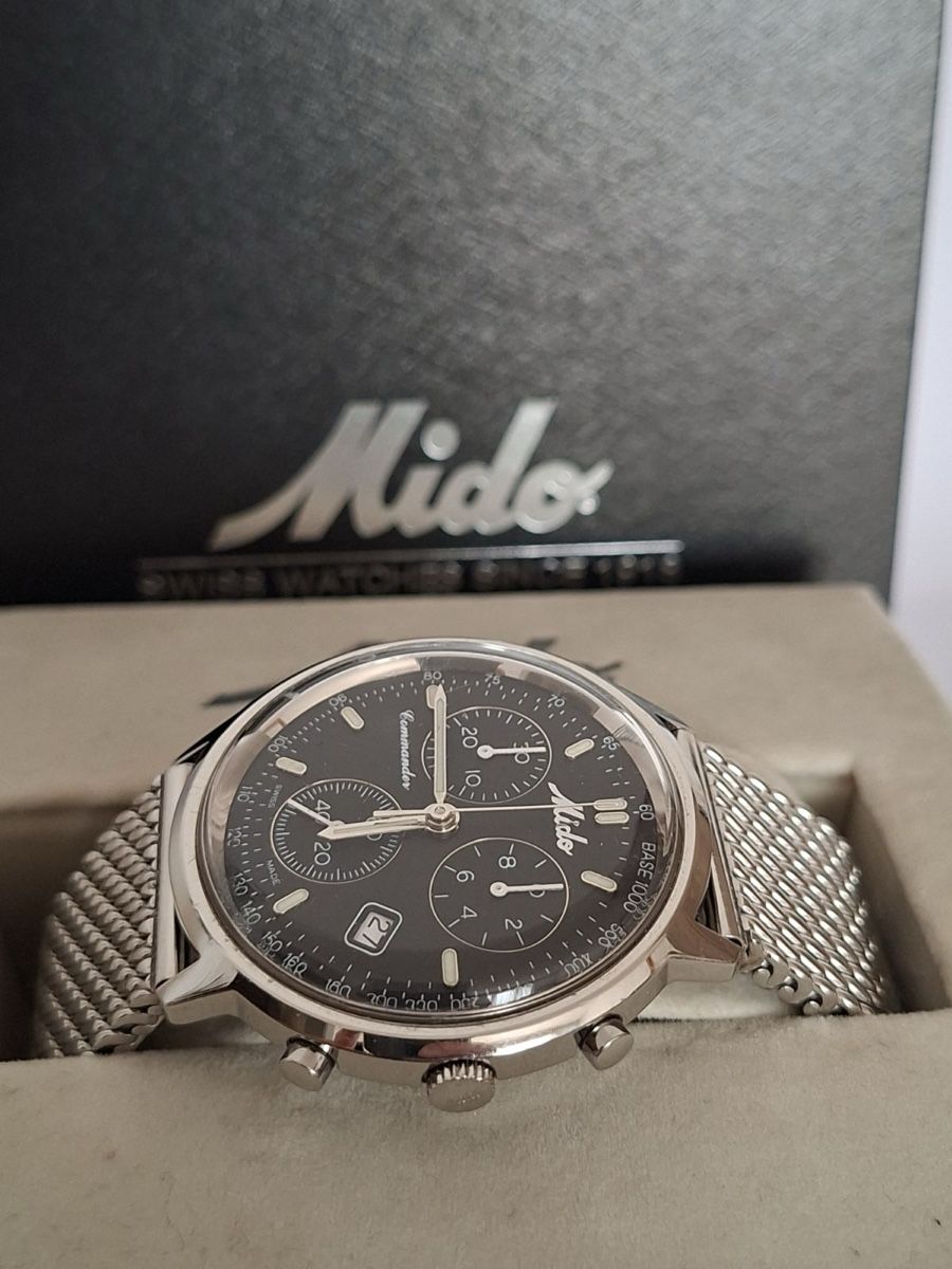 Mido Orologi: Orologio Mido Commander Cronografo acciaio – Usato da Murten venduto da Elvezio 2