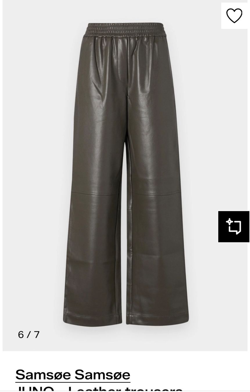 Samsøe Samsøe Pantalons: JUNO - Leather trousers M - beluga €240.00 – D'occasion à Zürich par Linen218 1