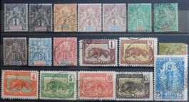 Franz. Kongo Congo ex. Kat. 15-37 */(*)/gest. 1892/1901