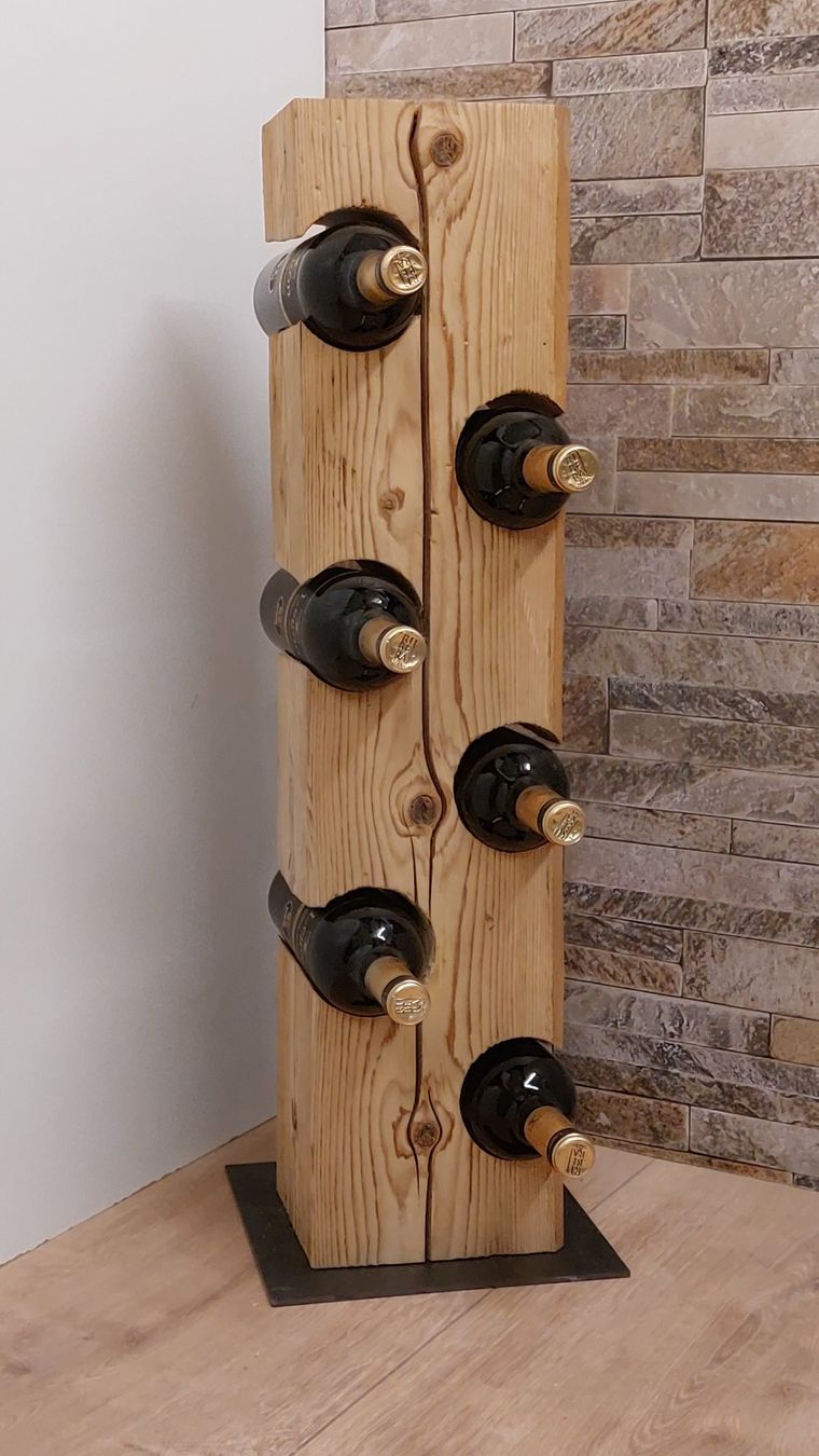 Portabottiglie: Weinständer aus einem schönen Altholzbalken – Nuovo e nell'imballaggio originale da Egnach venduto da Oldwoodstyle 5