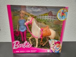 Neu - Barbie - Pferd mit Reiterin