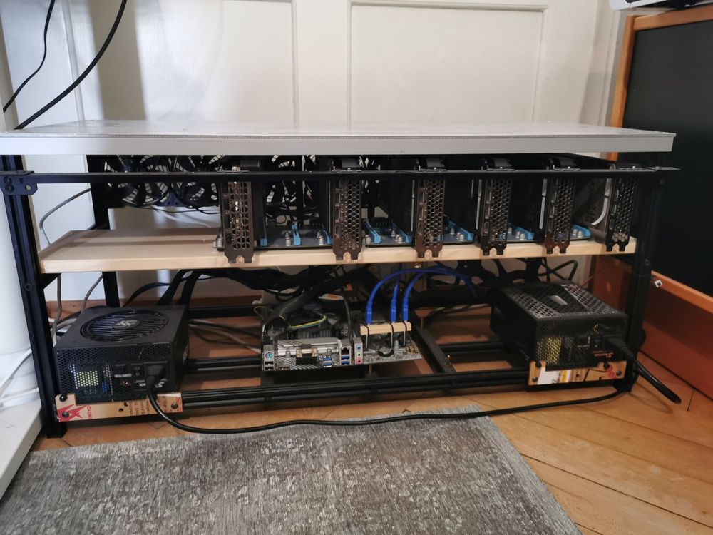Mining Rig 6 Fach, ca. 380Mh (88x40x41) (Gebraucht) in Zürich für CHF ...