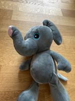 Süsser Elefant Stofftier, grau