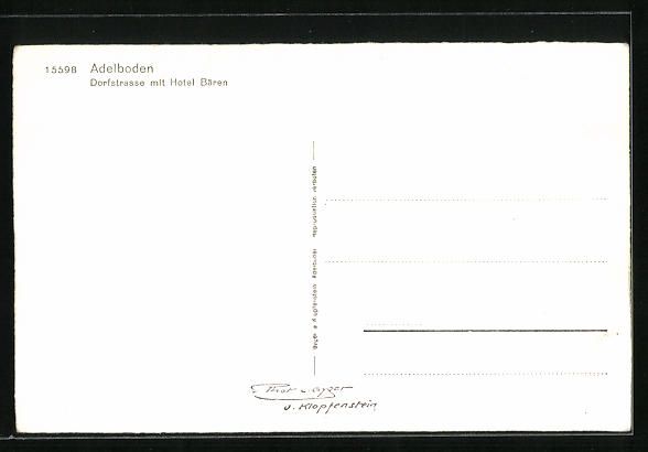 Cartoline postali: Adelboden, Dorfstrasse mit Hotel Bären – Usato da Berlin venduto da bartko-reher 1