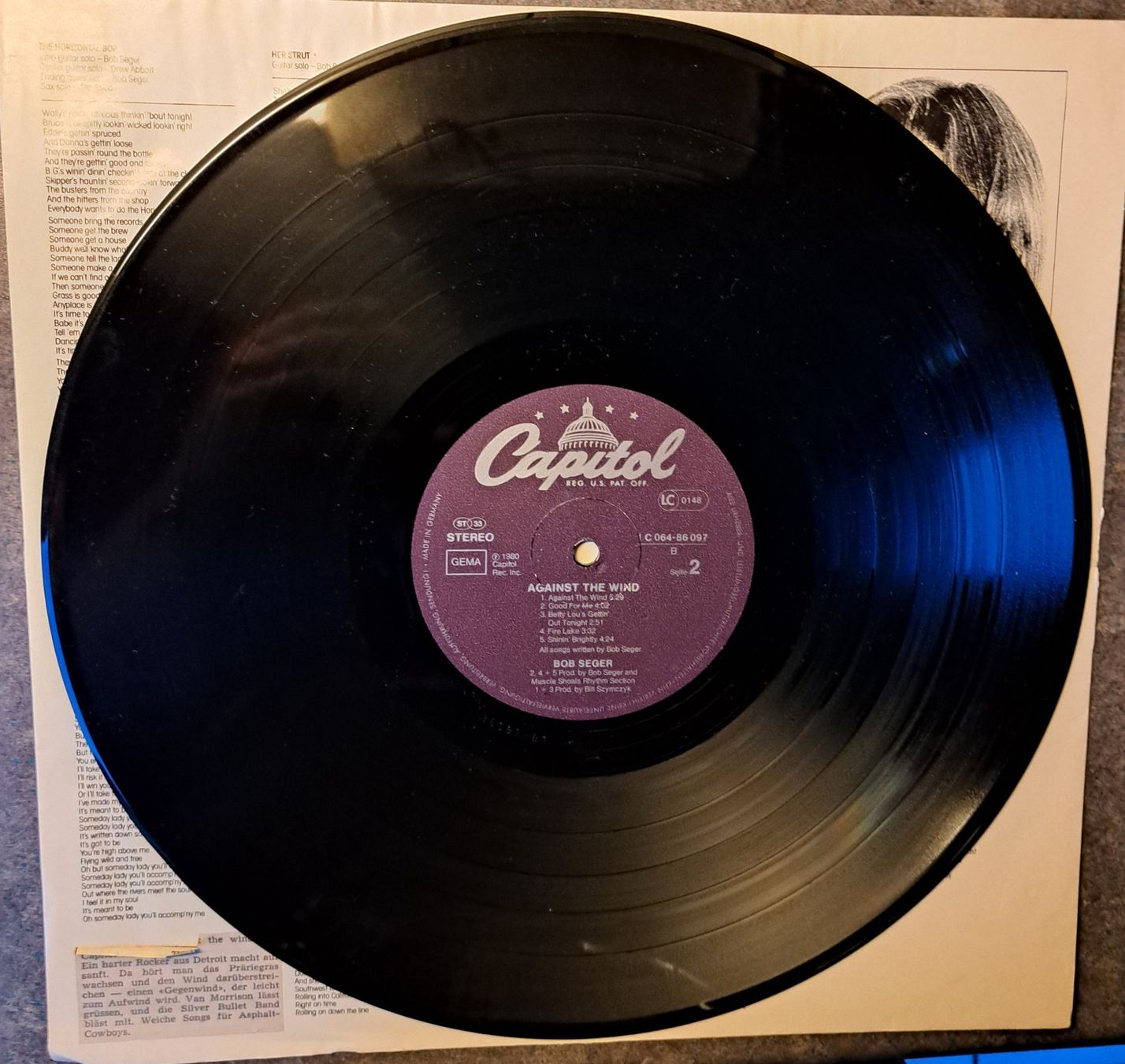 Schallplatten: Bob Seger - Against The Wind LP Vinyl Platte – Gebraucht aus Solothurn von Temple_of_Triton 4