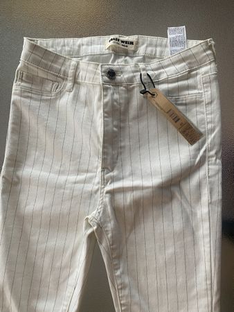 Pantalon NEUF TAILLE 40 Tally weijl blanc rayé