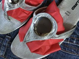OROSCURO Designer - Leder FlipFlop Pantoletten -  NP €200
