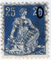 03c CH 1908 Elvezia con spada/difetto
