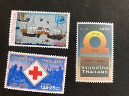 Thailand 1983 Lot postfr. Briefmarken Rotes Kreuz IMO Beamte