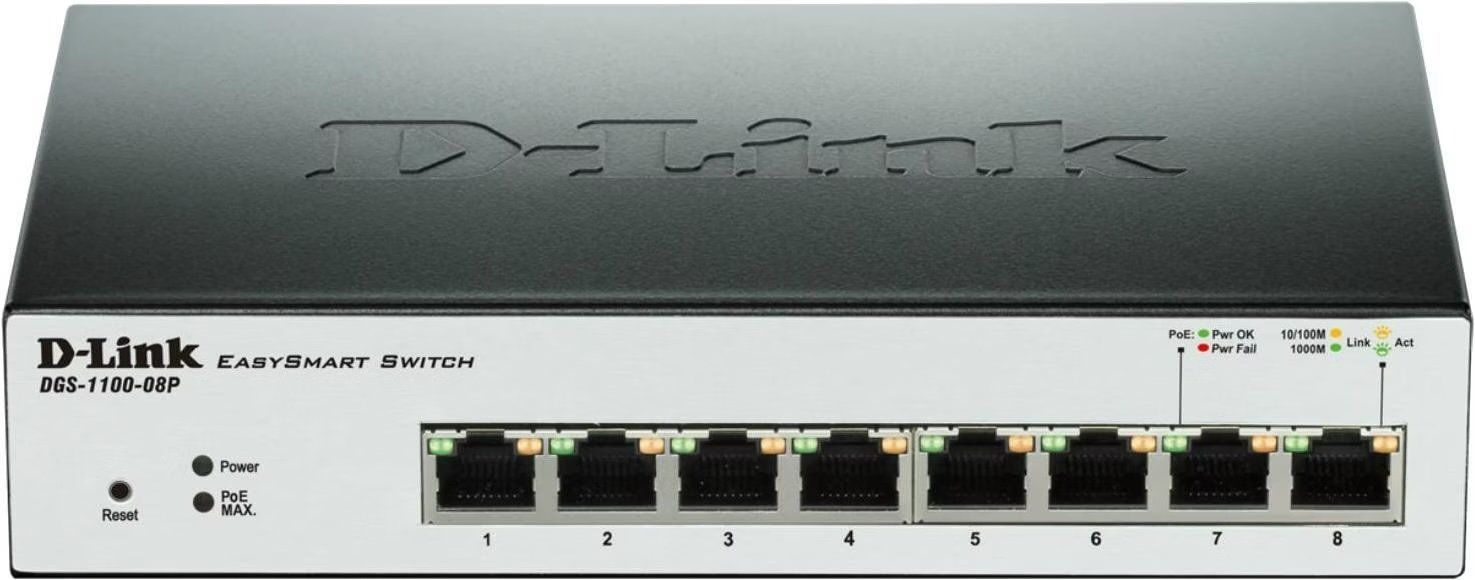 Dlink Modem & Router: PoE Switch D-Link DGS-1100-08P – Usato da Müntschemier venduto da wayllu