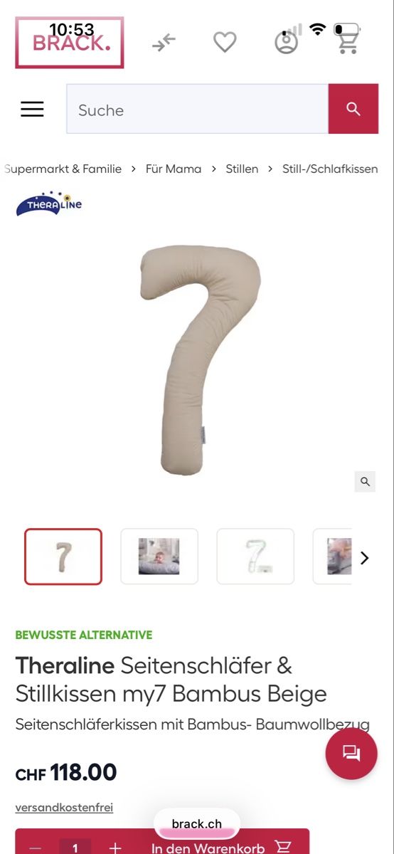Theraline Coussins: Seitenschläfer und Stillkissen – D'occasion à Altendorf par rob93mos