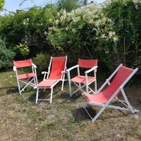 Gartenmöbel-Ensemble, 70er Jahre, intakt, witzig, 4 Teile