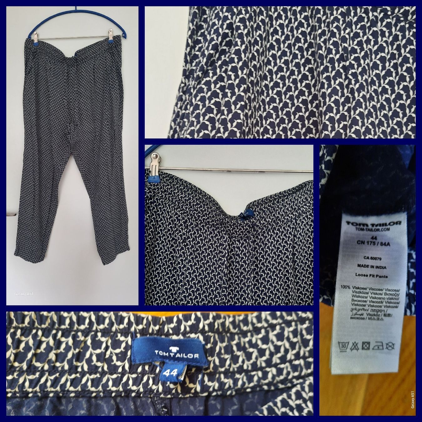 Tom Tailor Pantaloni: ***TOM TAILOR*** Sommerhose blau Gr 44 – Usato da Wädenswil venduto da H2H_Secondhandshop