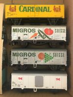 4x Liliput SBB/FS Kühlwagen u.a. 2x Migros