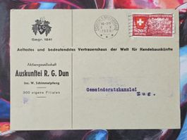 CL33 Enveloppe + Timbre Suisse 1939