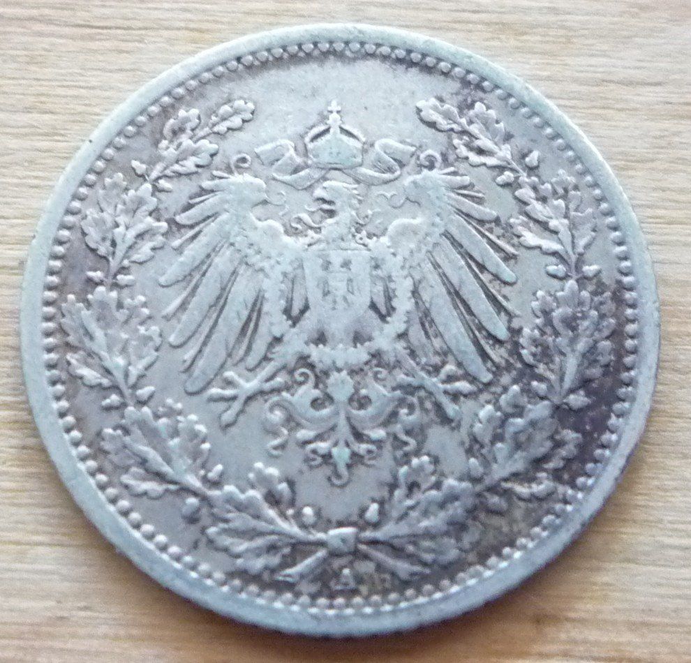 Alle Münzen: 1/2 Mark 1905, silber – Gebraucht aus Rieden SG von Sammelfreund 1