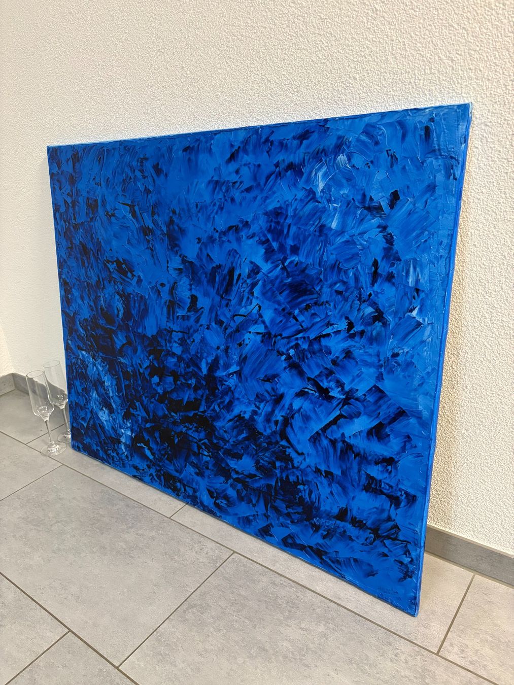 Dipinti: 100cm breitx 80cmhoch Acryl Gemälde blau – Usato da Ottenbach venduto da TimelessEmotions. 2