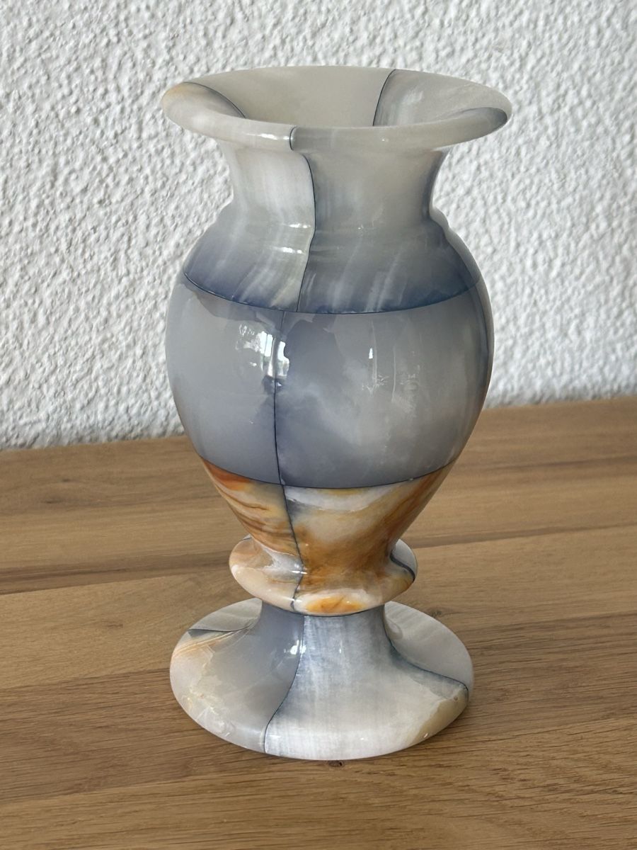 Vasi & Recipienti: Vintage Onyx Patchwork Vase Blau Perfekt! – Usato da Wettingen venduto da Mmccl 7