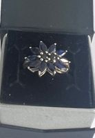 Silberring 925 mit Saphir-Blüten Gr.18.5 Ø 58 mm Top
