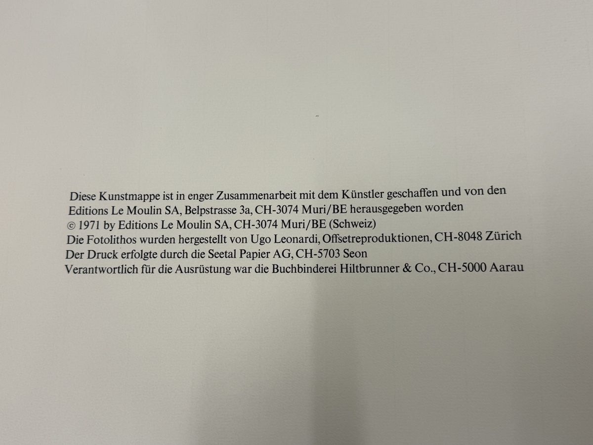 Foto & Immagini: Hans Erni Kunstmappe 1971 Temperawerke  – Usato da Zürich venduto da daki81 2