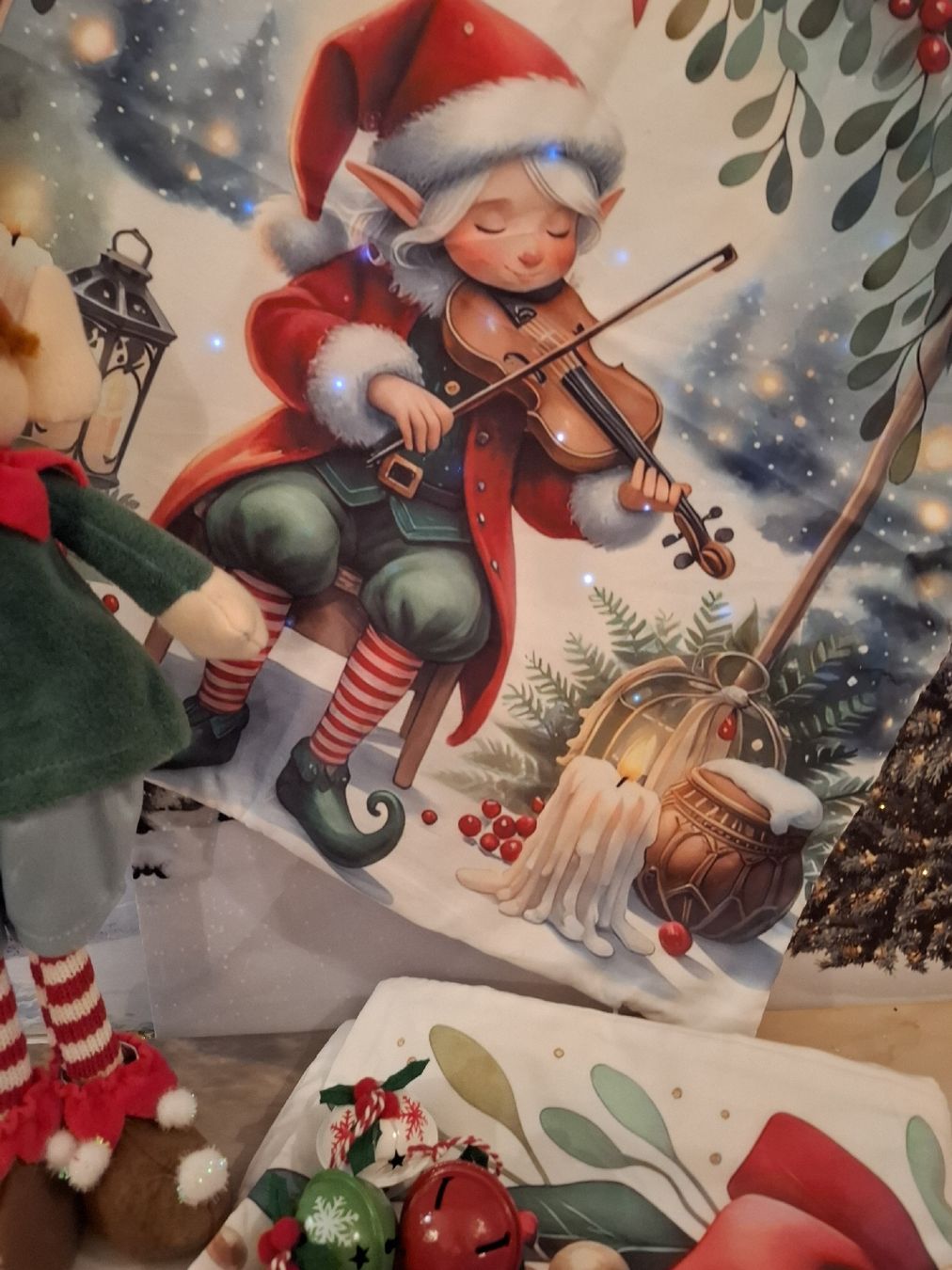 Alle Dekorationen: ELF - FIGUR  MIT 2 KISSEN & SCHELLEN – Neu (gemäss Beschreibung) aus Gretzenbach von schibaya 4