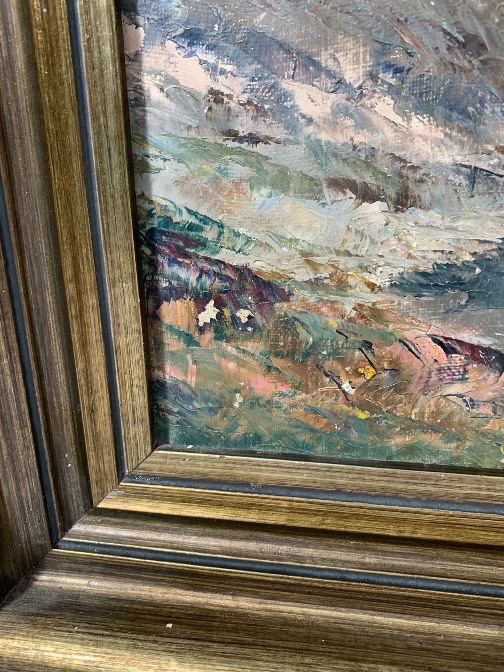 Dipinti: J.Weiler Matterhorn Berglandschaft Gemälde – Difettoso da Müllheim Dorf venduto da Othmar73 6