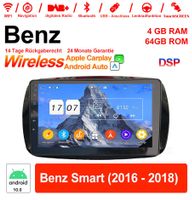 9" Android 13.0 Autoradio 4GB+64GB Für Benz Smart 2016-2018