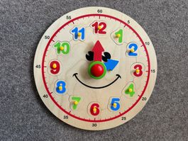 Lernuhr/ Holzuhr - Hape