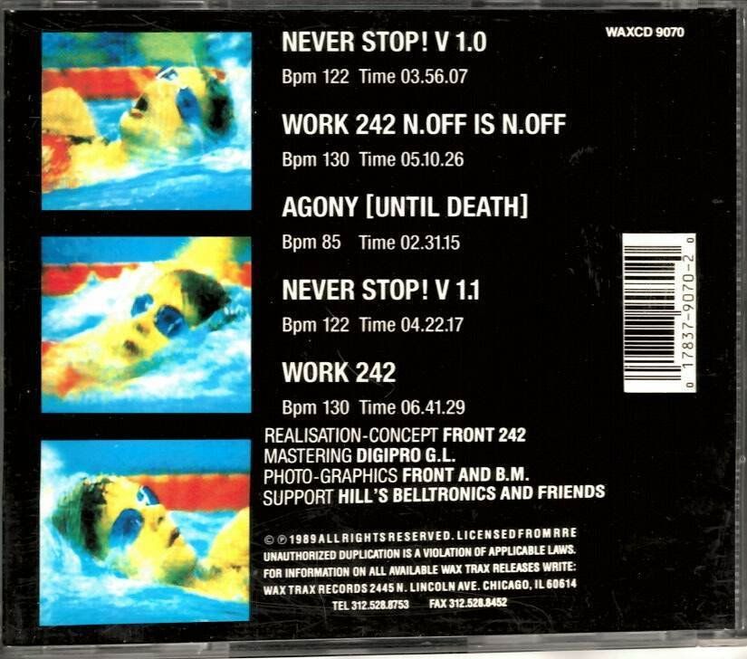 CDs: Front 242 - Never stop! (CD) – Gebraucht aus Winterthur von  1