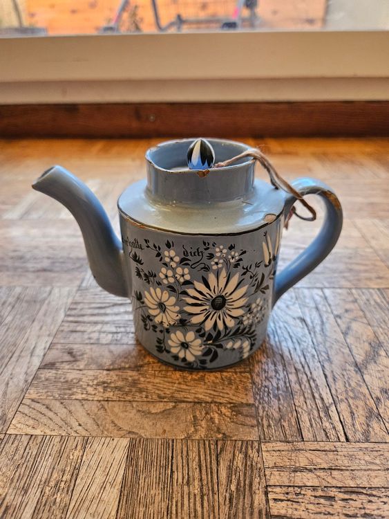 Design William Morris Théière Céramique William Morris Midnight Pimpernel - Design Floral Bleu Et Blanc - Idée Cadeau Élégante Lesser Pavey William Morris