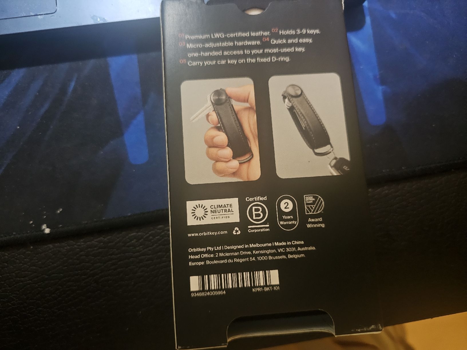 Portachiavi: Portachiavi Orbitkey pelle nero – Nuovo e nell'imballaggio originale da Mendrisio venduto da ibr_ckm6 1