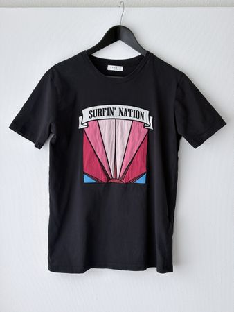 SANDRO Surfin' Nation T-Shirt, Schwarz, Grösse S, Top!