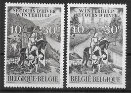 Belgien Serie 656 - 657 Winterhilfe ** 23.2.1944