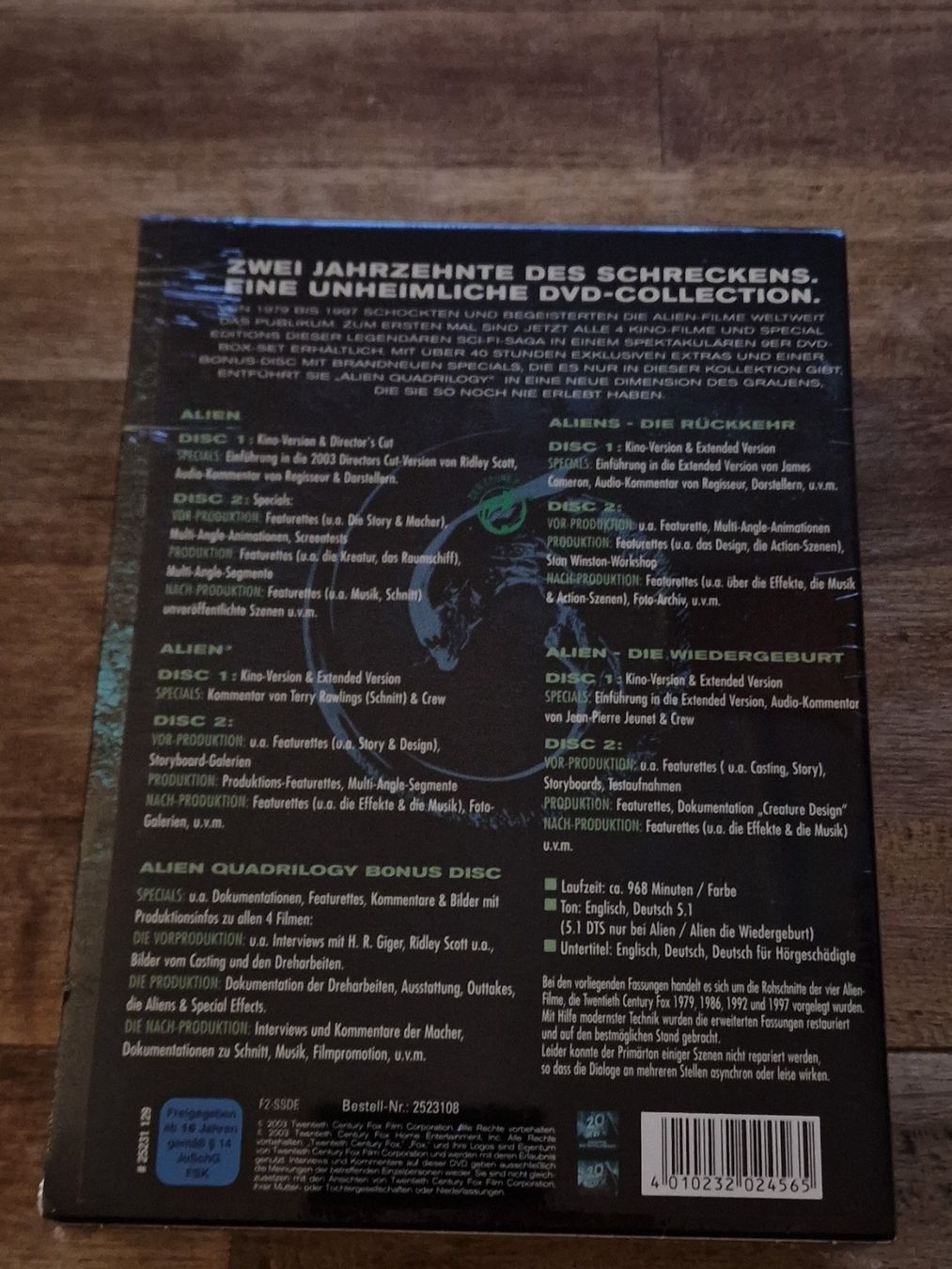 Alle DVDs: Alien Quadrilogy DVD Box neu, sealed – Gebraucht aus Güttingen von  1