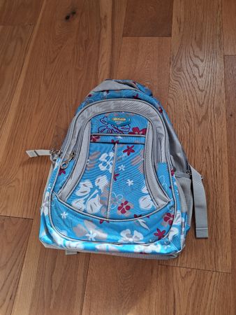 Neuer Blauer Rucksack mit Blumenmuster