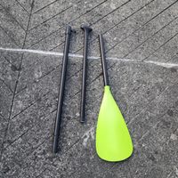 Paddel SUP verstellbar Aluminium grüne Kelle 