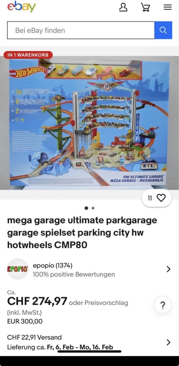 Hot Wheels Giocattoli: Mega Garage Hot Wheels – Usato da Belp venduto da lev_nyy5 4