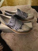Carmens Schuhe Silber/blau  Gr.41