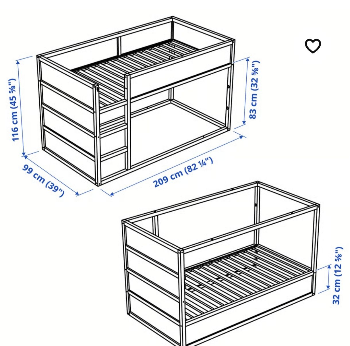 Letti: IKEA KuraBed Frame WITH Bottom and top lattes!!! – Nuovo (secondo la descrizione) da Dübendorf venduto da naj_szp5 2