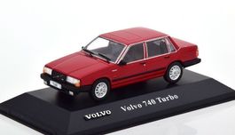 Volvo 740 Turbo 1984-1989 dunkelrot / schwarz 1:43 von Atlas