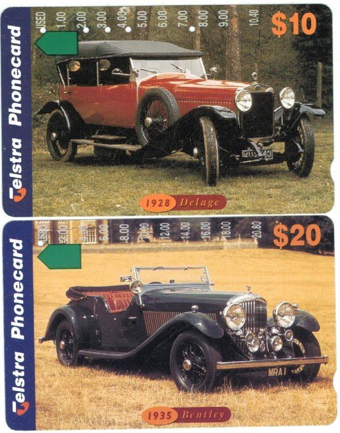 Telefon- & Taxkarten: 2 Telefonkarten Australien Oldtimer Auto – Gebraucht aus Zürich von Tolima194