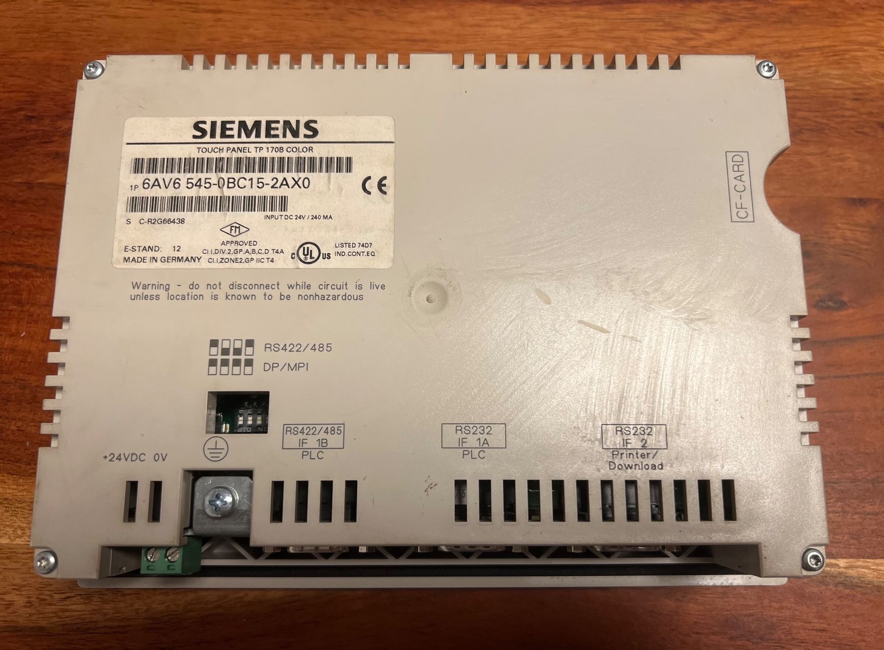 Siemens Steuerung: Siemens Simatic Panel TP 170B COLOR / 6AV6 545-0BC15-2AX0 – Gebraucht aus Romanshorn von DonRicardoo 1