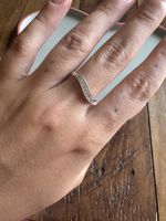 Ring Silber Grösse 8 mit Zirkonia guter Zustand