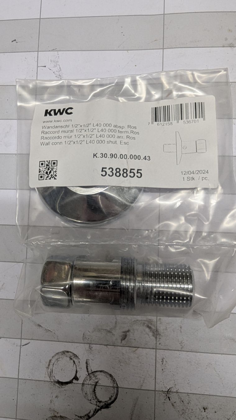 Kwc Armaturen: KWC Wandanschlussraccord 1/2" – Neu und originalverpackt aus Bäretswil von sxv 1